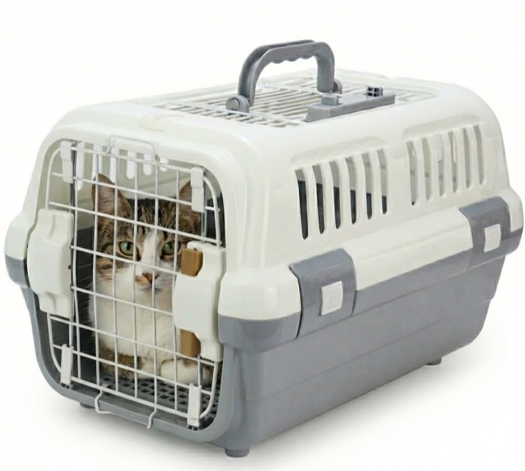 Amazon | N&S ペットキャリー Sサイズ グレー 犬 猫 うさぎ用 IATA基準